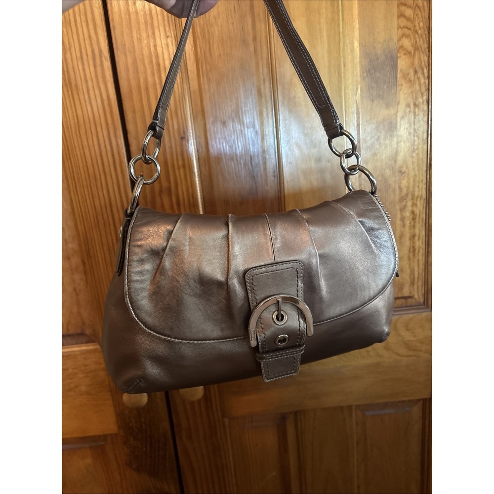 Coach Women's Metallic Medium Soho Soft Leather Hobo Hand Shoulder Bag